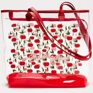 Ed Hardy Red Cherries Clear PVD Tote Bag | Red | NEW/NWT!!!🍒🍒🍒